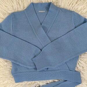 EUROTARD "Wrap Sweater in Light Blue"